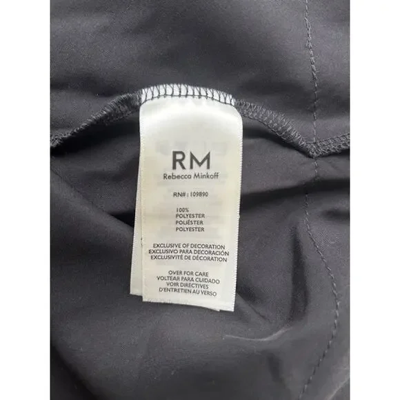 Rebecca Minkoff Black Lace Trim Midi Slip Dress Size Medium - Picture 13 of 14